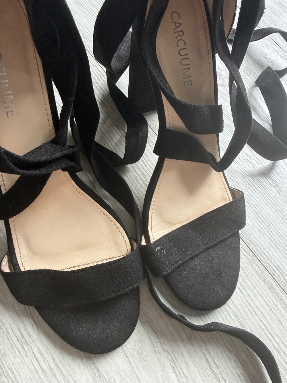 Black Strappy Block Heel Sandal - Women - Picture 3 of 5